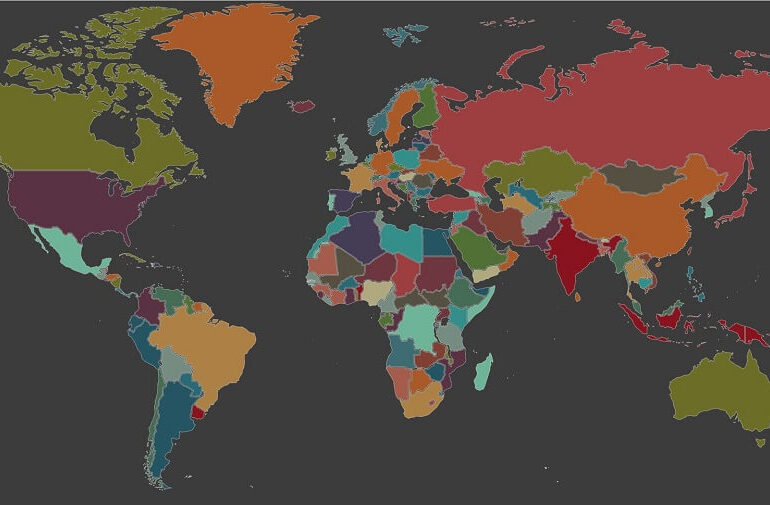 Гимны всех стран в интерактивной карте мира